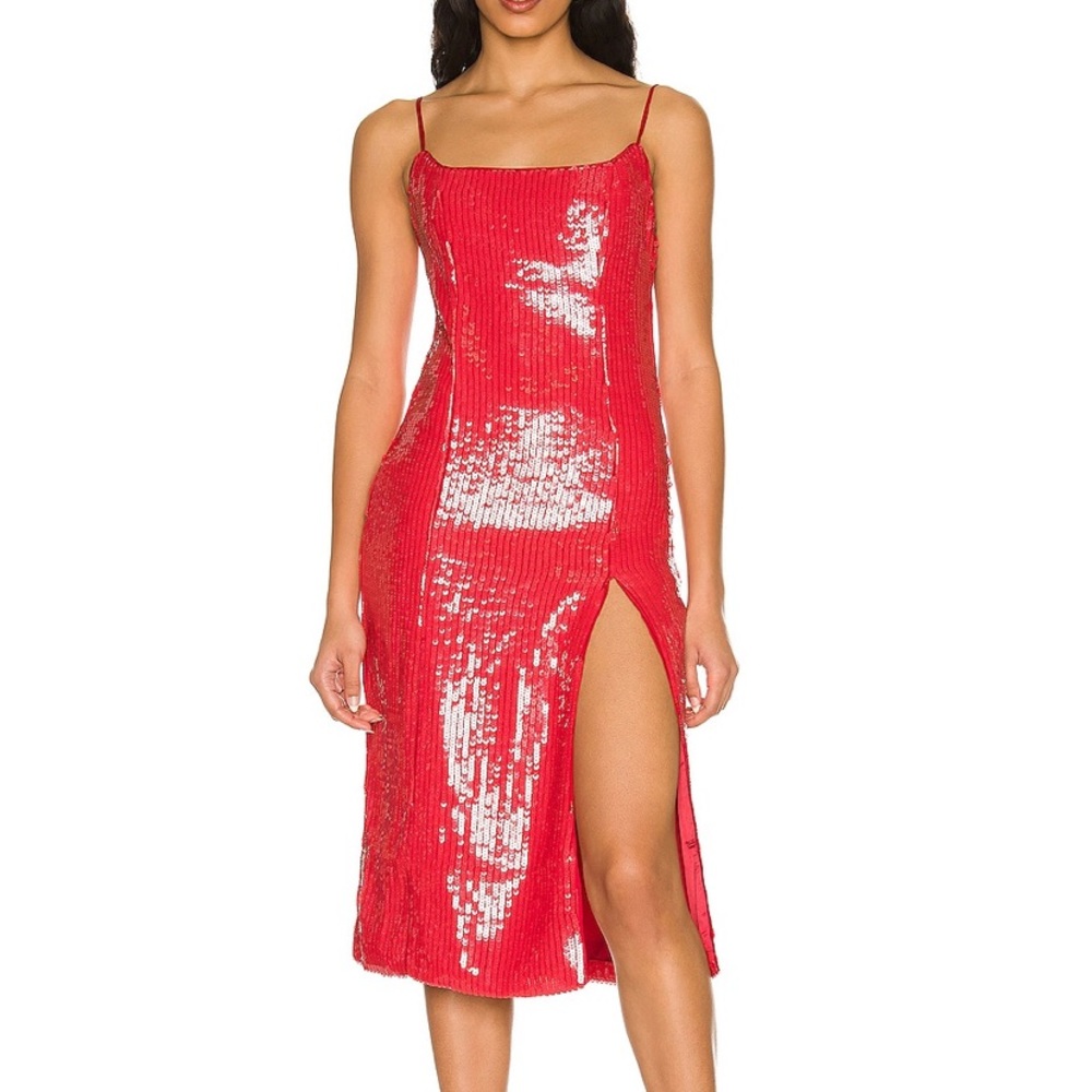 Bardot Beckett Red Sequin Slipdress - size 4!